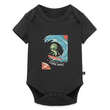Surfing the Cosmic Wave - Baby Premium short-sleeve bodysuit - black - Front
