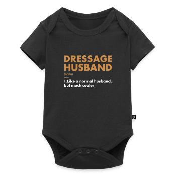 Cavalier Mari Définition Dressage - Body à manches courtes Premium Bébé - noir - Devant