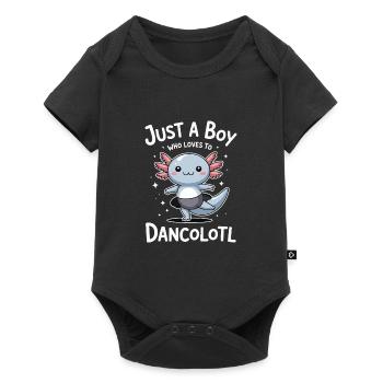 Just A boy who loves dance Ballett Tänzer Geschenk - Baby Premium Kurzarmbody - Schwarz - Vorne