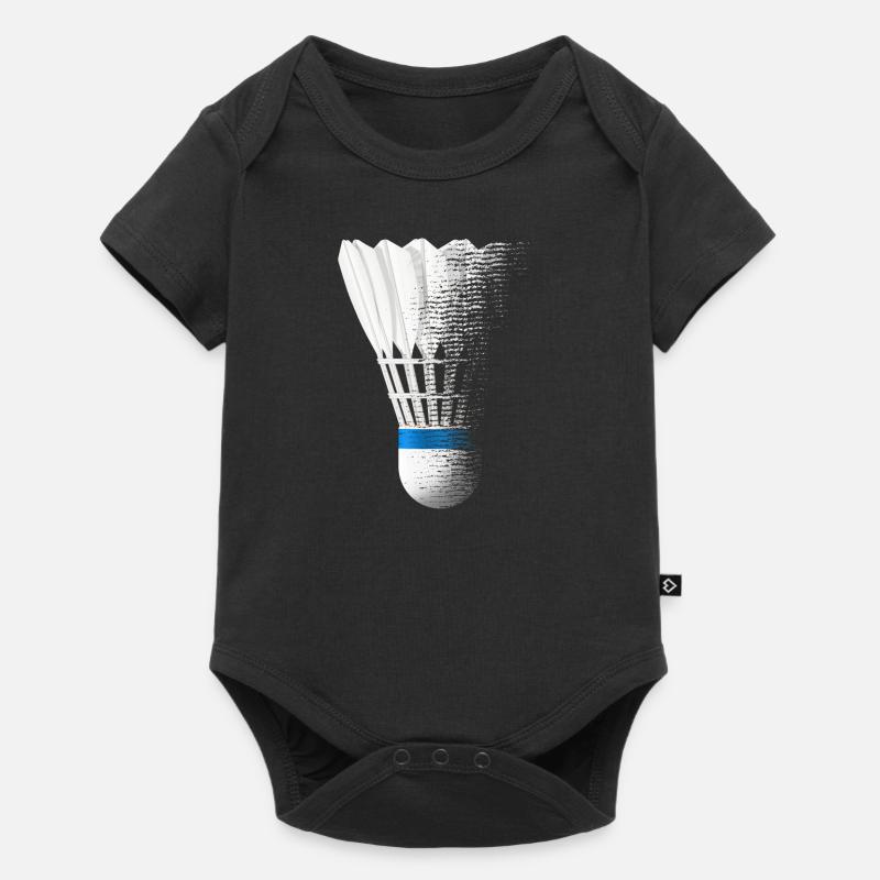 Federball Badminton - Baby Premium Kurzarmbody - Schwarz