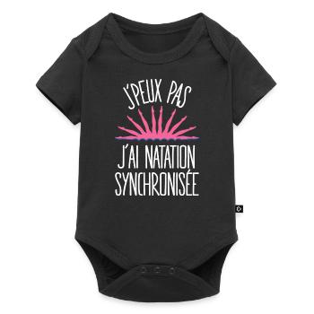 J'peux pas j'ai natation synchronisée - Body à manches courtes Premium Bébé - noir - Devant