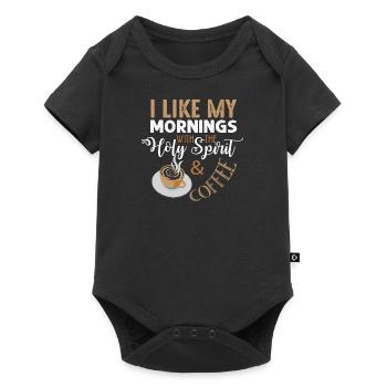 Coffee in the Morning Holy Spirit Peace Peace - Baby Premium short-sleeve bodysuit - black - Front