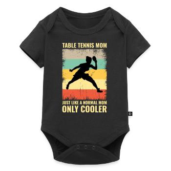 Tischtennis Tischtennis Mama Mütter Tag Vintage - Baby Premium Kurzarmbody - Schwarz - Vorne