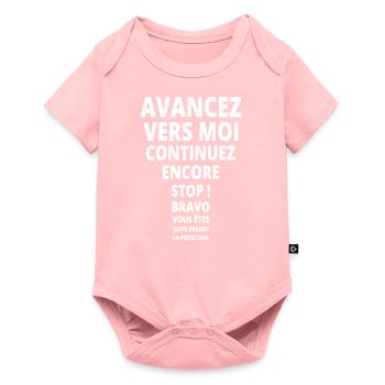 Avancez vers la perfection - Body à manches courtes Premium Bébé - rose - Devant