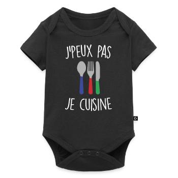 J'peux pas je cuisine - Body à manches courtes Premium Bébé - noir - Devant