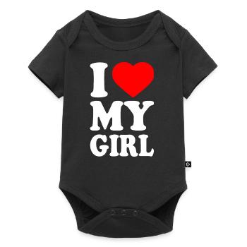 I love my girl - Body à manches courtes Premium Bébé - noir - Devant