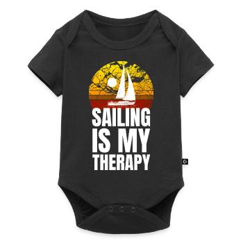 Sailing Is My Therapy Segeln - Baby Premium short-sleeve bodysuit - black - Front