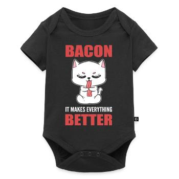 Bacon ça rend tout mieux Drôle Chef - Body à manches courtes Premium Bébé - noir - Devant