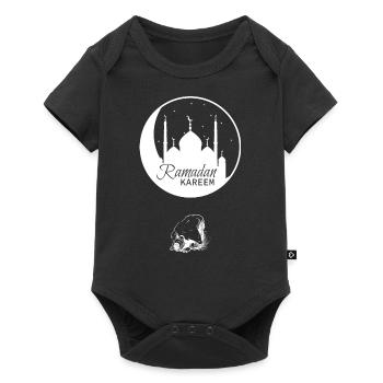 Ramadan Homme De Prière Blanc - Body à manches courtes Premium Bébé - noir - Devant