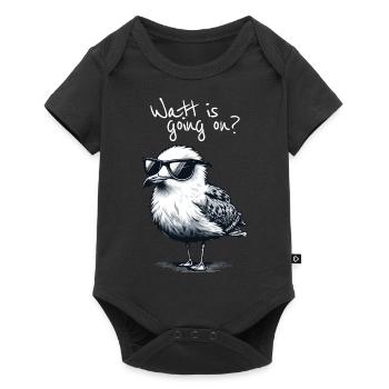 Watt va à Coole Möwe Nordsee Spruch - Body à manches courtes Premium Bébé - noir - Devant