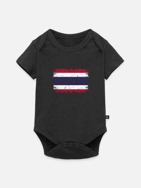 Thailand - Baby Premium Kurzarmbody - Schwarz