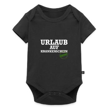 Krankgeschrieben Arbeitskollegen Gelber Schein - Baby Premium Kurzarmbody - Schwarz - Vorne