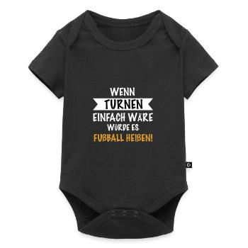 Turnen Turnerin Geschenkidee - Baby Premium Kurzarmbody - Schwarz - Vorne
