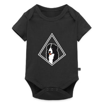 Dog diamond design - Baby Premium short-sleeve bodysuit - black - Front