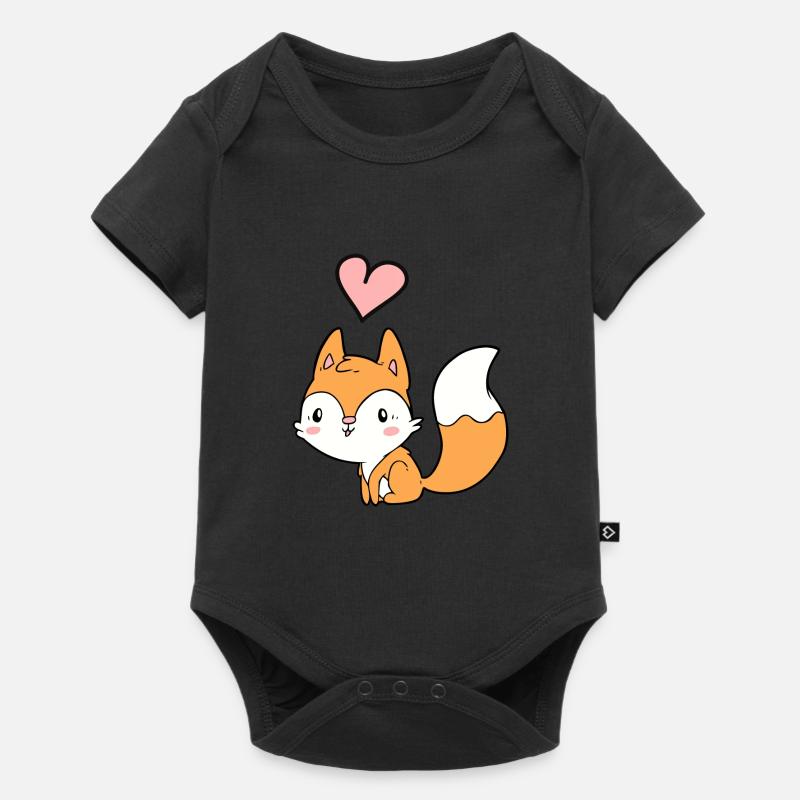 Fuchs - Baby Premium Kurzarmbody - Schwarz