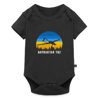 Bayraktar TB2 Turkish Drone Support Ukraine - Baby Premium short-sleeve bodysuit - black - Front