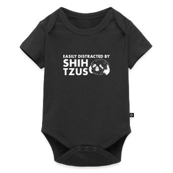 Easily Distracted By Shih Tzu - Baby Premium short-sleeve bodysuit - black - Front
