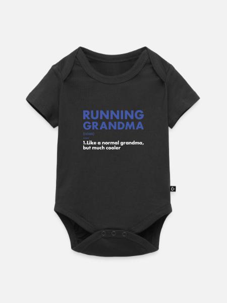 Sport Grandma Running - Baby Premium Kurzarmbody - Schwarz