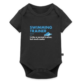 Entraîneur sportif Natation - Body à manches courtes Premium Bébé - noir - Devant