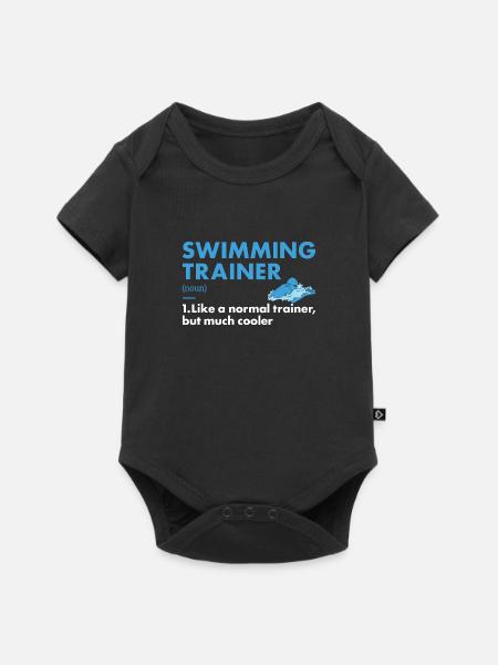 Sport Trainer Swimming - Baby Premium Kurzarmbody - Schwarz