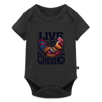 Vivre l’amour des poulets Vivre l’amour des poulets Agriculteur - Body à manches courtes Premium Bébé - noir - Devant
