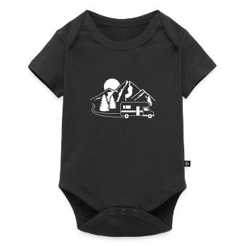 Wohnmobil - Baby Premium Kurzarmbody - Schwarz - Vorne