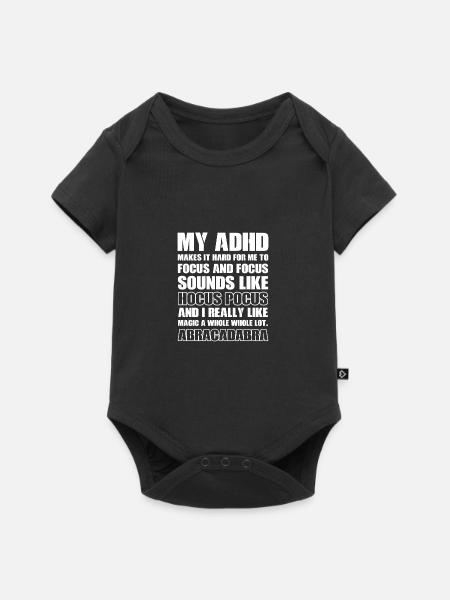 Focus Magic Hyperactive and Cool Gift - Baby Premium short-sleeve bodysuit - black