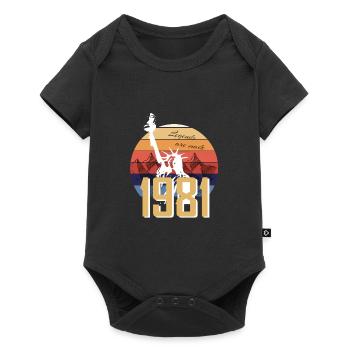 1981 the best vintage ever. - Baby Premium short-sleeve bodysuit - black - Front
