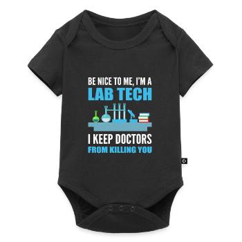 Je suis Labor Tech. Cadeau de technicien de laboratoire - Body à manches courtes Premium Bébé - noir - Devant