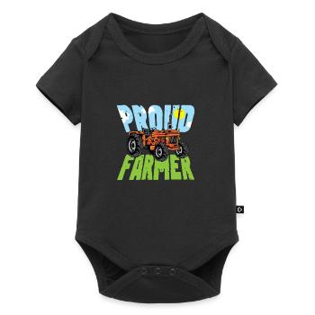 Stolzer Bauern Agriculturerist Gift - Baby Premium Kurzarmbody - Schwarz - Vorne