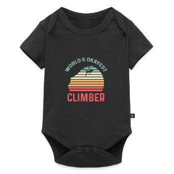 Worlds okay, le grimpeur Escalade professionnelle - Body à manches courtes Premium Bébé - noir - Devant