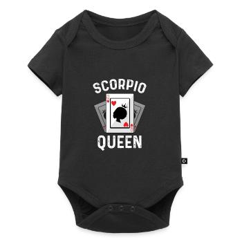 Skorpion -Königin Leidenschaftlich Gift - Baby Premium Kurzarmbody - Schwarz - Vorne