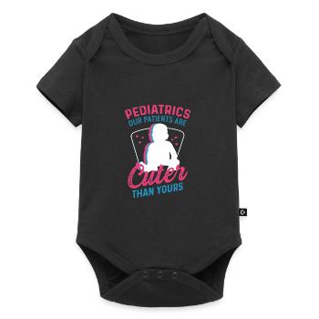 Patients are cute pediatric nurse G - Baby Premium short-sleeve bodysuit - black - Front