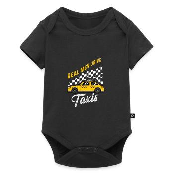 Men drive taxis Hardworking father gift - Baby Premium short-sleeve bodysuit - black - Front