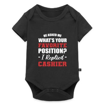 Favorite Position Hardworking Staff Gift - Baby Premium short-sleeve bodysuit - black - Front