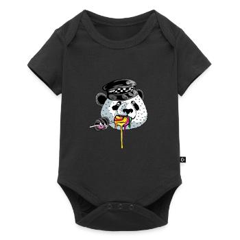 Panda Cop Policier Poison - Body à manches courtes Premium Bébé - noir - Devant
