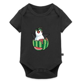 Melon Penguin Fruit Merchant Gift - Baby Premium short-sleeve bodysuit - black - Front