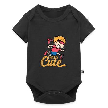 Ceci est un cadeau de personne jumelée mignon - Body à manches courtes Premium Bébé - noir - Devant
