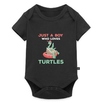 Only one cub, the sea turtle ocean animal lu - Baby Premium short-sleeve bodysuit - black - Front