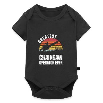 Lumberjack Arborist Tree Logger Greatest Chainsaw - Baby Premium short-sleeve bodysuit - black - Front