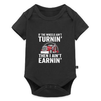 Funny truck driver clothing - Baby Premium short-sleeve bodysuit - black - Front