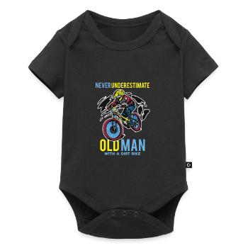 La citation de motocross ne sous-estime jamais un vieil homme - Body à manches courtes Premium Bébé - noir - Devant