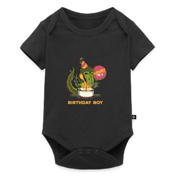 Children 3 Year Old T Rex Dinosaur 3rd Bday Boy T - Baby Premium short-sleeve bodysuit - black - Front