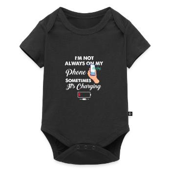 I'm not always funny Zita on my phone - Baby Premium short-sleeve bodysuit - black - Front