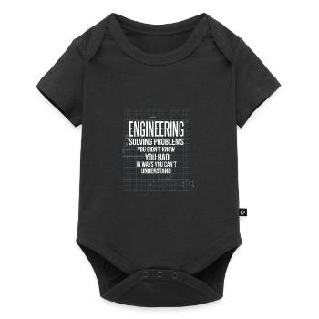 Citation drôle Ingénierie Solution Problèmes Sarkas - Body à manches courtes Premium Bébé - noir - Devant