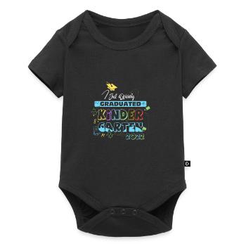 Officially completed kindergarten -graduation class - Baby Premium short-sleeve bodysuit - black - Front