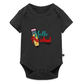 Bonjour Professeur de crayon préscolaire Retour à l’école - Body à manches courtes Premium Bébé - noir - Devant