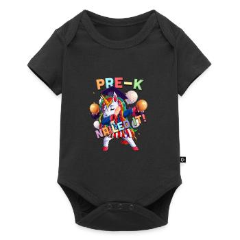 Dab a unicorn in front of K graduating class 2 - Baby Premium short-sleeve bodysuit - black - Front