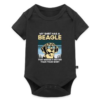 Beagle Whisperer Dog Lovers Puppy Owner Paw - Baby Premium short-sleeve bodysuit - black - Front