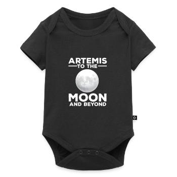 Artemis Funny Quote Rocket Start Mission zum Mond - Baby Premium Kurzarmbody - Schwarz - Vorne